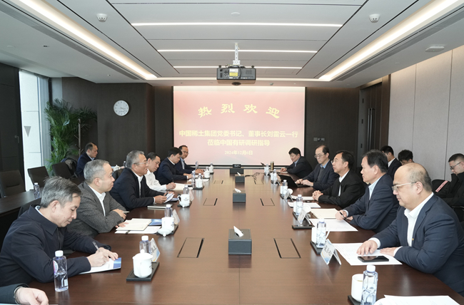 中國稀土集團(tuán)黨委書記、董事長(zhǎng)劉雷云一行到訪中國有研