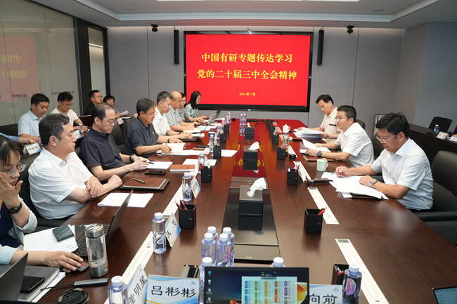 中國有研總部職能部門專題傳達學(xué)習(xí)黨的二十屆三中全會精神